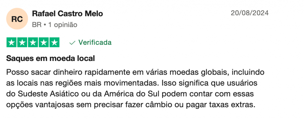 Avaliação positiva sobre saque de fundos na MelBet, destacando a possibilidade de retirar dinheiro em moedas locais sem taxas extras