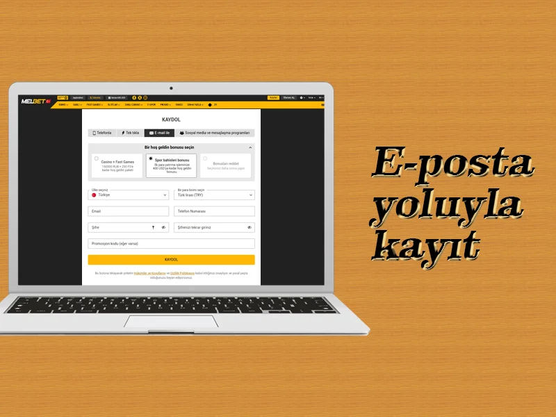 E-posta yoluyla kayıt