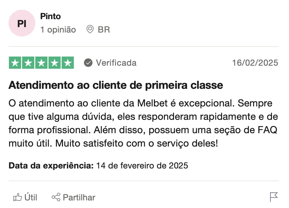  Avaliação sobre a experiência de apostas, praticidade e serviço de suporte da Melbet