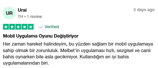 Bir kullanıcıdan Melbet hakkında değerlendirme 